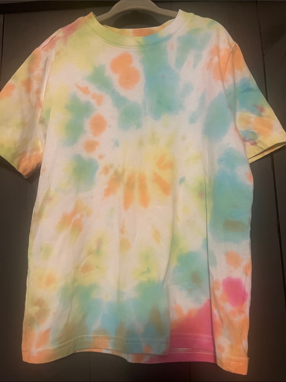 wonder nation Tie-Dye Short Sleeve Tee in Pastel Rainbow
